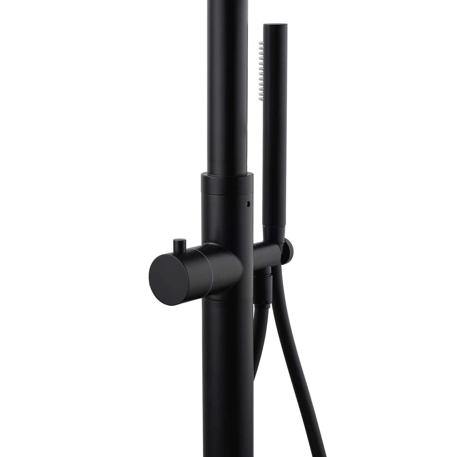 WELS Matte Black 316SUS Dual Shower Set Outdoor Bath System Rainfall 10" Head V1233-KH222B