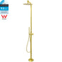 WELS Brushed Gold Twin Shower Handset Combo Set Outdoor Washing 10" Head 316 SUS V1233-KH222G