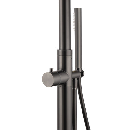 316 SUS WELS Gun Metal Twin Shower Handset Combo Outdoor Bath Rainfall 10" Head V1233-KH222GM