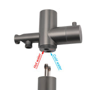 316 SUS WELS Gun Metal Twin Shower Handset Combo Outdoor Bath Rainfall 10" Head V1233-KH222GM
