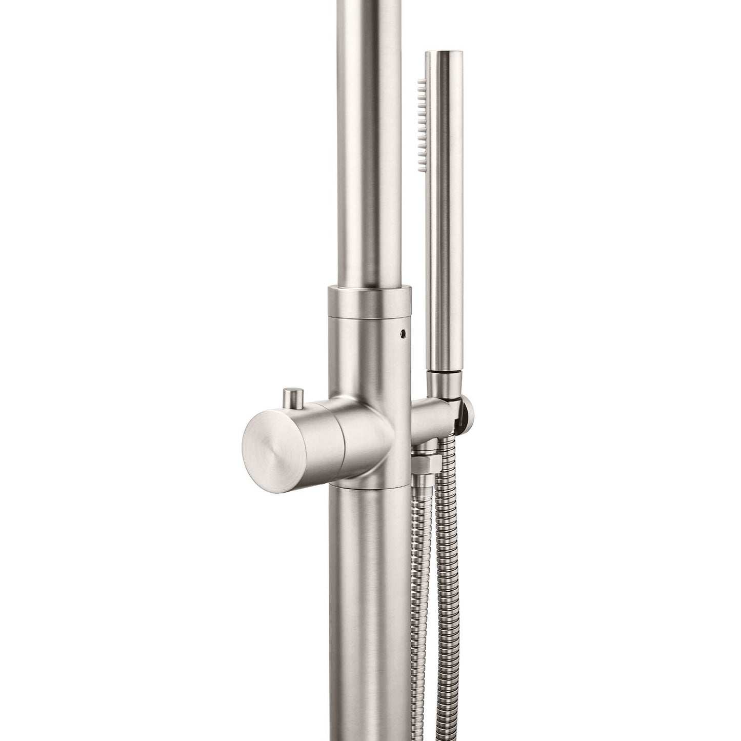 Watermark Brushed Nickel Dual Shower Handset Combo Outdoor Round 10" Head 316SUS V1233-KH222N
