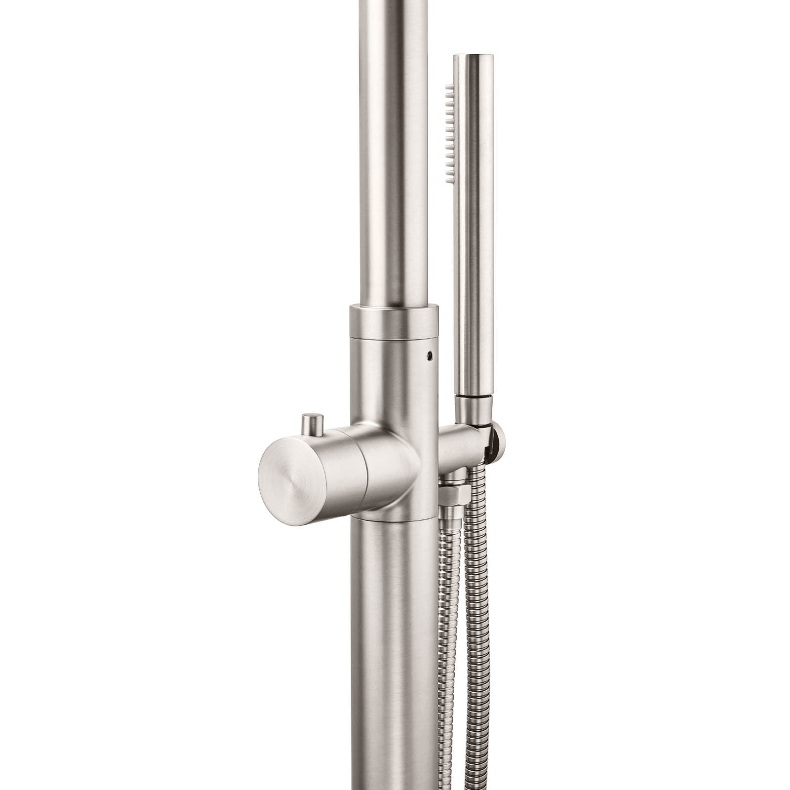 Watermark Brushed Nickel Dual Shower Handset Combo Outdoor Round 10" Head 316SUS V1233-KH222N