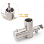 Watermark Brushed Nickel Dual Shower Handset Combo Outdoor Round 10" Head 316SUS V1233-KH222N
