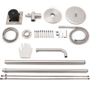 Watermark Brushed Nickel Dual Shower Handset Combo Outdoor Round 10" Head 316SUS V1233-KH222N