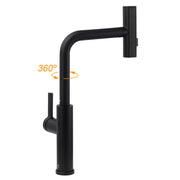 WELS Matte Black 3-Mode Spray Pull Out Kitchen Mixer Sink Laundry Faucet Tapware V1233-KJU515B