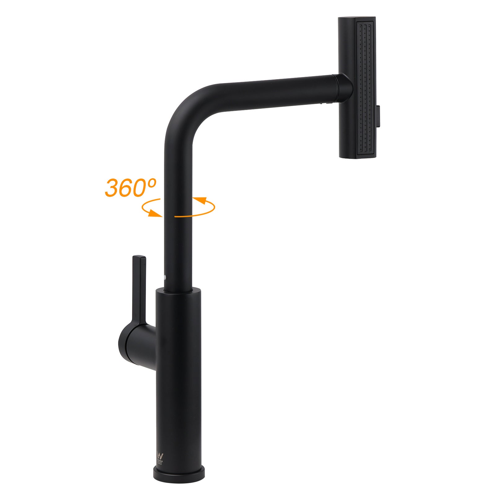 WELS Matte Black 3-Mode Spray Pull Out Kitchen Mixer Sink Laundry Faucet Tapware V1233-KJU515B