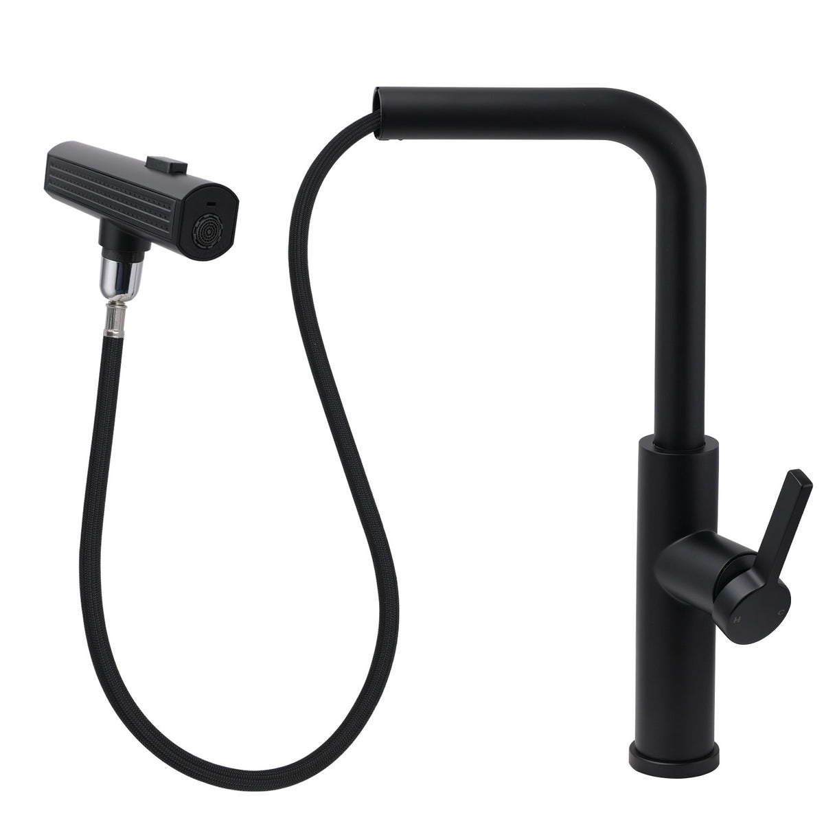 WELS Matte Black 3-Mode Spray Pull Out Kitchen Mixer Sink Laundry Faucet Tapware V1233-KJU515B