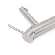 Brushed Nickel Basic Round Bathroom Basin Mixer Laundry Vanity Sink Faucet Tap V1233-KPL101N