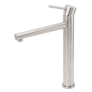 Brushed Nickel Classic Round Bathroom Basin Straight Spout Mixer Sink Faucet Tap V1233-KPL102N