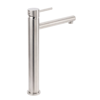 Brushed Nickel Classic Round Bathroom Basin Straight Spout Mixer Sink Faucet Tap V1233-KPL102N