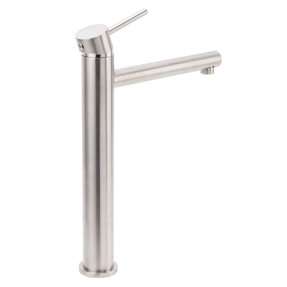 Brushed Nickel Classic Round Bathroom Basin Straight Spout Mixer Sink Faucet Tap V1233-KPL102N