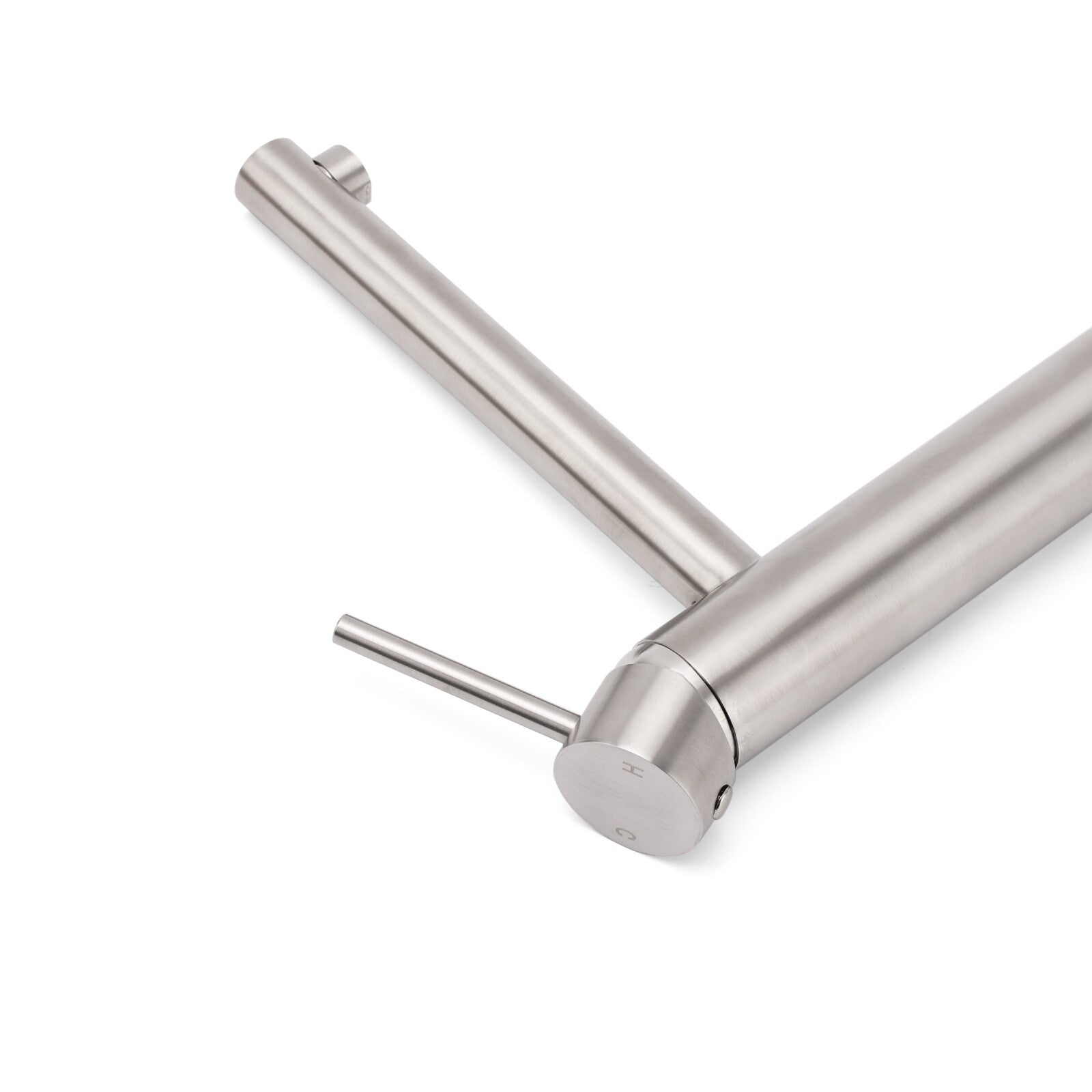 Brushed Nickel Classic Round Bathroom Basin Straight Spout Mixer Sink Faucet Tap V1233-KPL102N