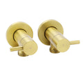 Watermark Brushed Gold Round Washing Machine 1/4 Turn Hot Cold Twin Taps Set V1233-KPL401BG