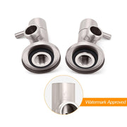 Brushed Nickel 1/4 Turn Twin Washing Machine Tap Set Wall Mounted Hot Cold Valve V1233-KPL401BN