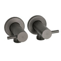 Gun Metal Grey Washing Machine 1/4 Turn Hot Cold Water Mixer Tap Set Watermark V1233-KPL401GM
