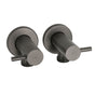 Gun Metal Grey Washing Machine 1/4 Turn Hot Cold Water Mixer Tap Set Watermark V1233-KPL401GM