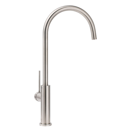 Brushed Nickel 435mm Tall Slim Round Kitchen Laundry Sink Mixer Faucet Tap Spout V1233-KPL501N