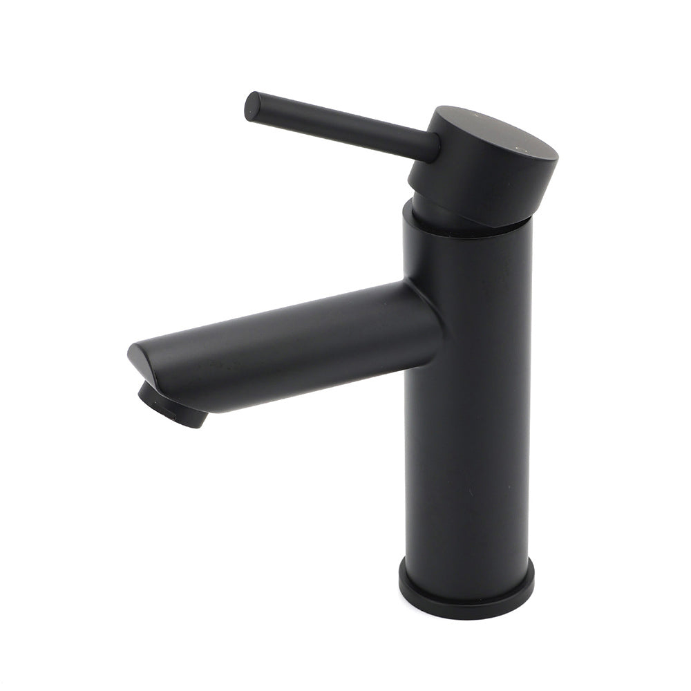 WELS Black 7.5L/min Kitchen Laundry Round Basin Mixer Vanity Sink Faucet Tap Set V1233-KRD101B