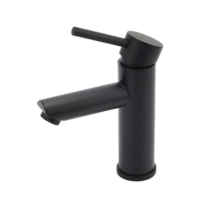 WELS Black 7.5L/min Kitchen Laundry Round Basin Mixer Vanity Sink Faucet Tap Set V1233-KRD101B
