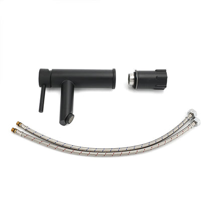 WELS Black 7.5L/min Kitchen Laundry Round Basin Mixer Vanity Sink Faucet Tap Set V1233-KRD101B