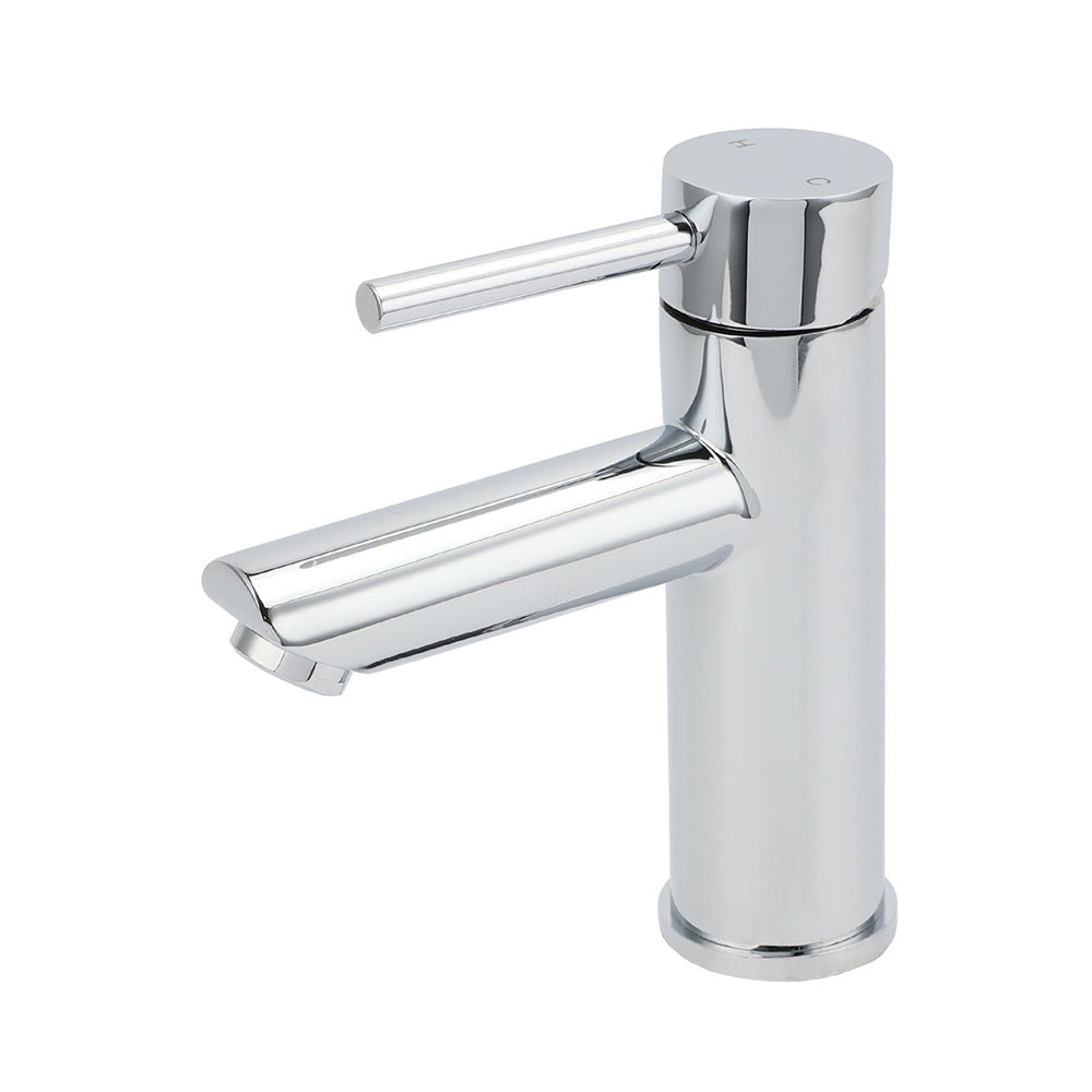 WELS Chrome Short Kitchen Laundry Round Basin Mixer Vanity Sink Faucet Tap Set V1233-KRD101CR
