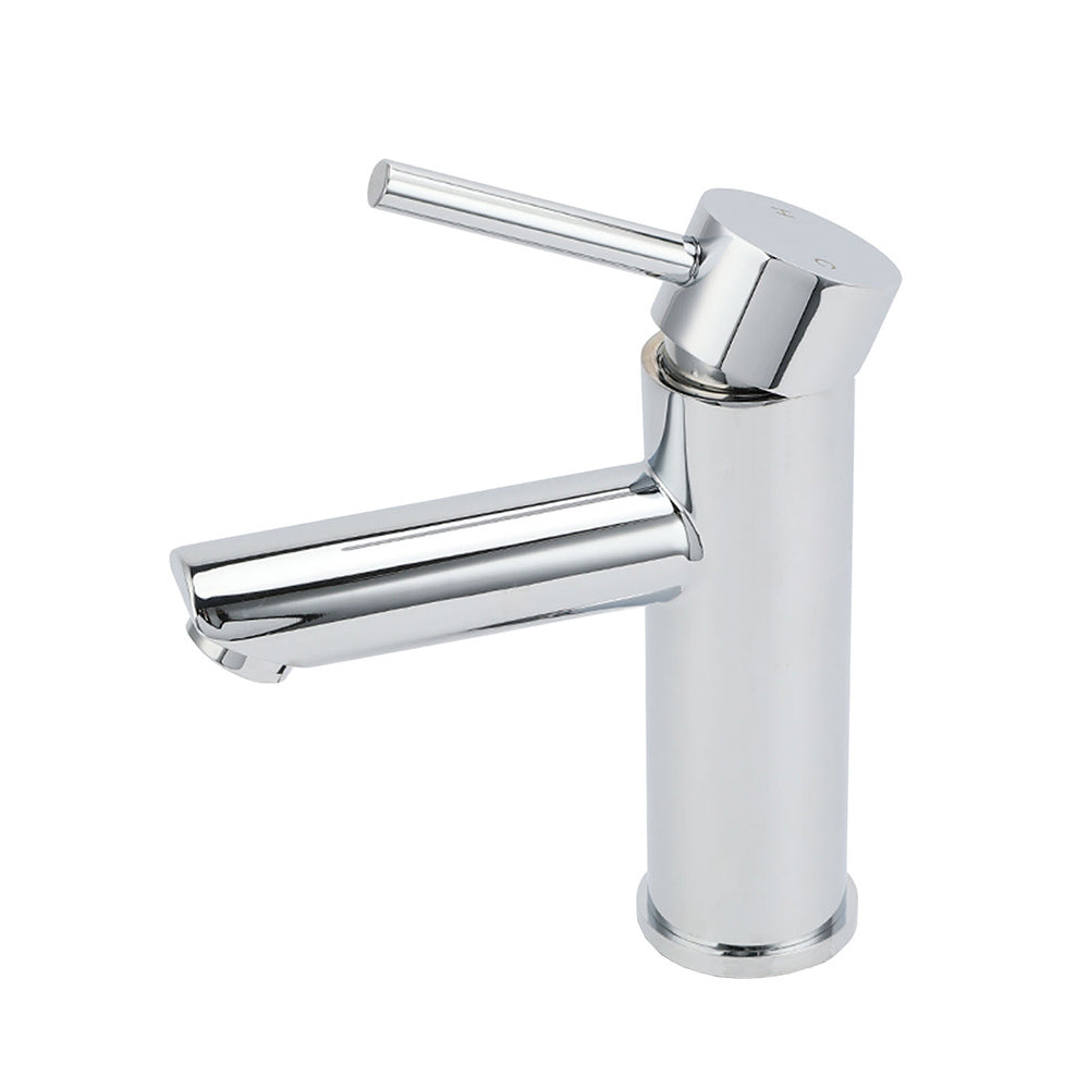 WELS Chrome Short Kitchen Laundry Round Basin Mixer Vanity Sink Faucet Tap Set V1233-KRD101CR