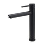 WELS Matt Black Round Tall Basin Mixer Vanity Bathroon Sink Tap Laundry Faucet V1233-KRD102B