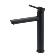 WELS Matt Black Round Tall Basin Mixer Vanity Bathroon Sink Tap Laundry Faucet V1233-KRD102B