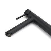 WELS Matt Black Round Tall Basin Mixer Vanity Bathroon Sink Tap Laundry Faucet V1233-KRD102B