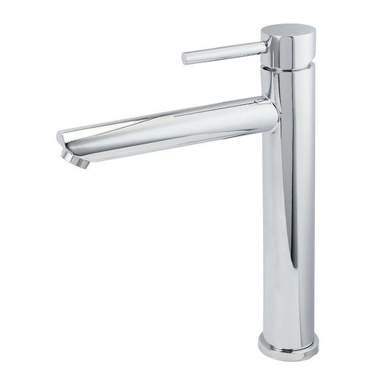 WELS 7.5L/m Round Tall Laundry Basin Mixer Vanity Sink Faucet Tap Polish Chrome V1233-KRD102CR