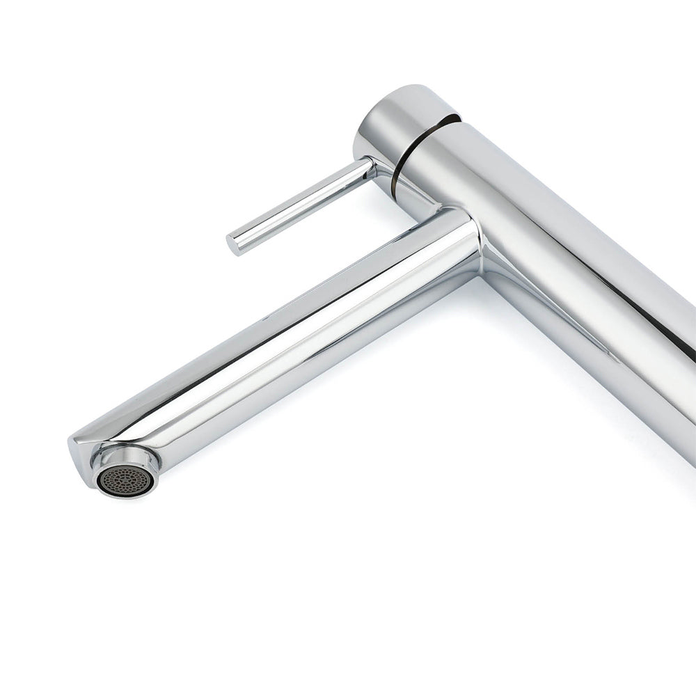 WELS 7.5L/m Round Tall Laundry Basin Mixer Vanity Sink Faucet Tap Polish Chrome V1233-KRD102CR