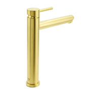 WELS Brushed Gold Laundry Round Tall Basin Mixer Vanity Sink Faucet Tap 304 SUS V1233-KRD102G