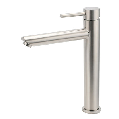 WELS Bathroom Laundry Round Basin Mixer Vanity Sink Faucet Tap Silver Brushed V1233-KRD102N