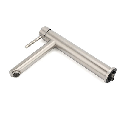 WELS Bathroom Laundry Round Basin Mixer Vanity Sink Faucet Tap Silver Brushed V1233-KRD102N
