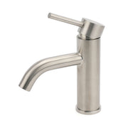 Brushed Nickel Round Curve Kitchen Laundry Basin Mixer Vanity Counter Top Faucet V1233-KRD103BS