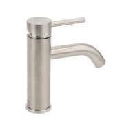 Brushed Nickel Round Curve Kitchen Laundry Basin Mixer Vanity Counter Top Faucet V1233-KRD103BS