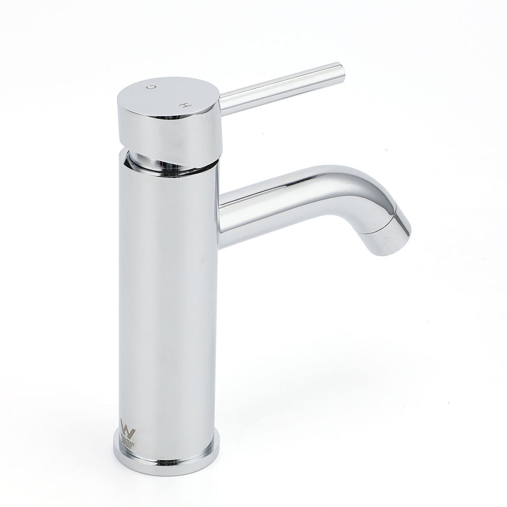 WELS Round Curve Kitchen Laundry Short Basin Mixer Vanity Sink Faucet Tap Chrome V1233-KRD103CR