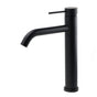 Matt Black Tall Laundry Round Curve Spout Basin Mixer Vanity Sink Faucet Tapware V1233-KRD104BL