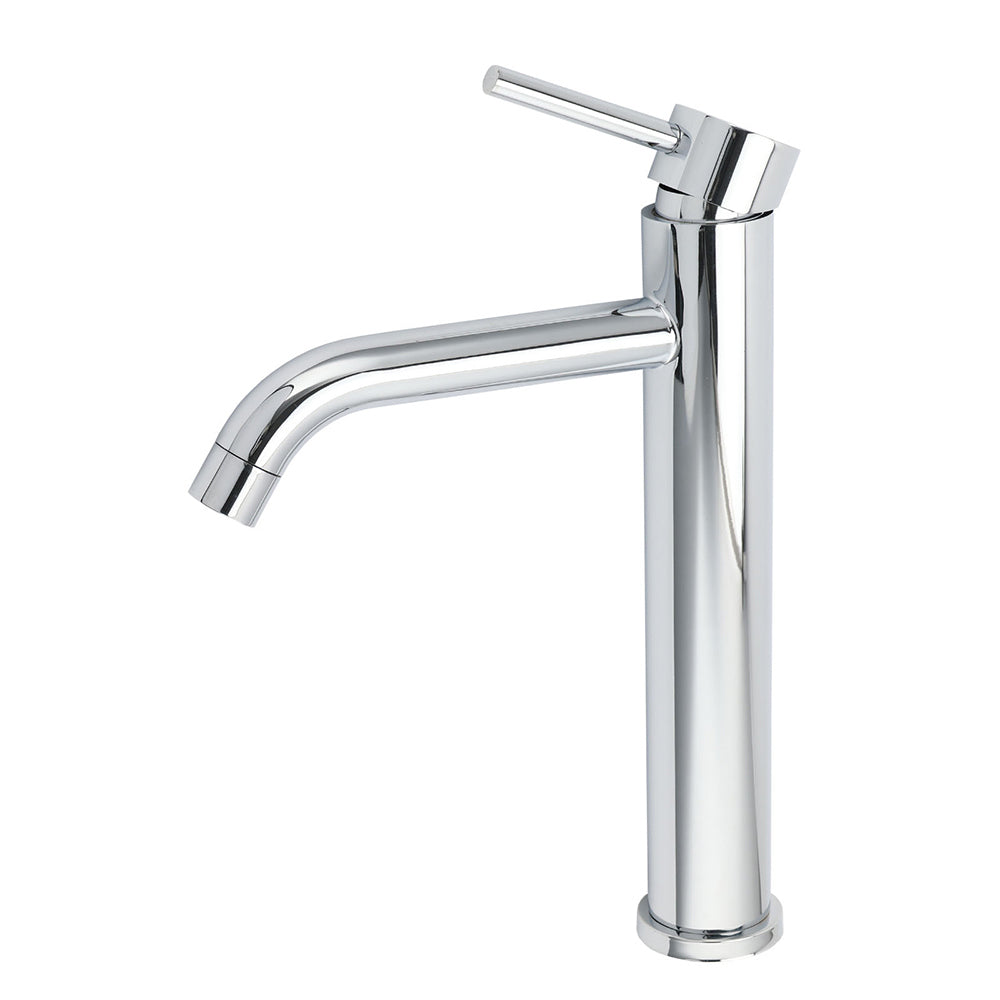 WELS Chrome Tall Basin Kitchen Laundry Mixer Vanity Sink Faucet Tap Curve Outlet V1233-KRD104CR