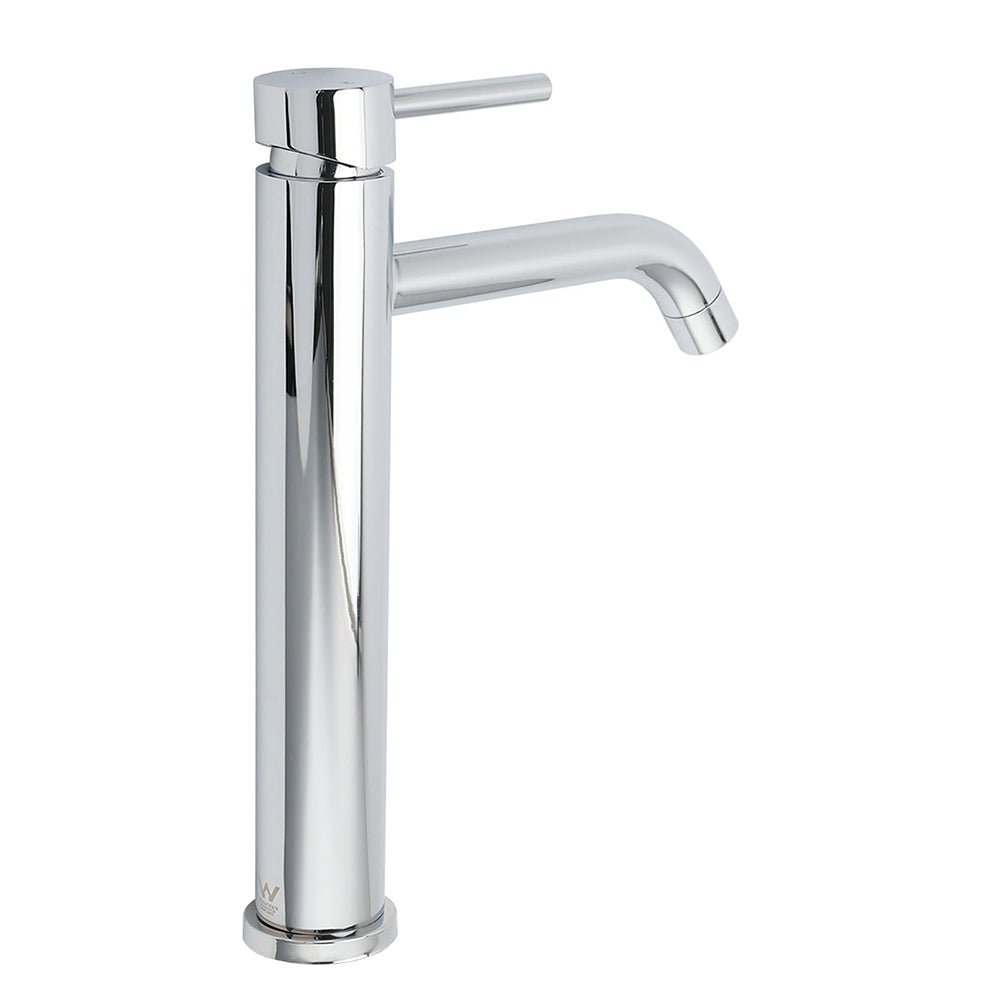 WELS Chrome Tall Basin Kitchen Laundry Mixer Vanity Sink Faucet Tap Curve Outlet V1233-KRD104CR