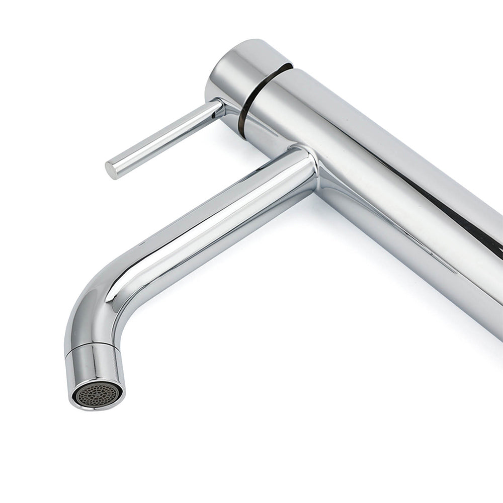 WELS Chrome Tall Basin Kitchen Laundry Mixer Vanity Sink Faucet Tap Curve Outlet V1233-KRD104CR