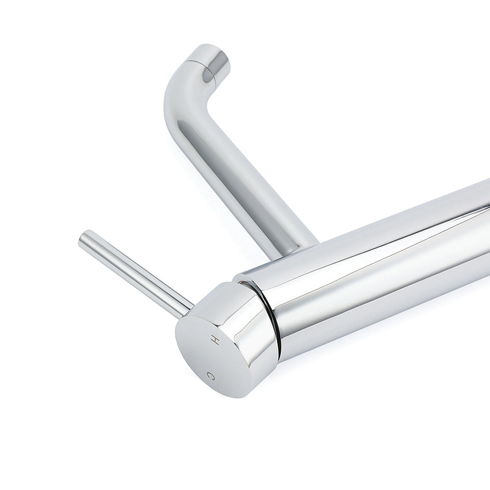 WELS Chrome Tall Basin Kitchen Laundry Mixer Vanity Sink Faucet Tap Curve Outlet V1233-KRD104CR