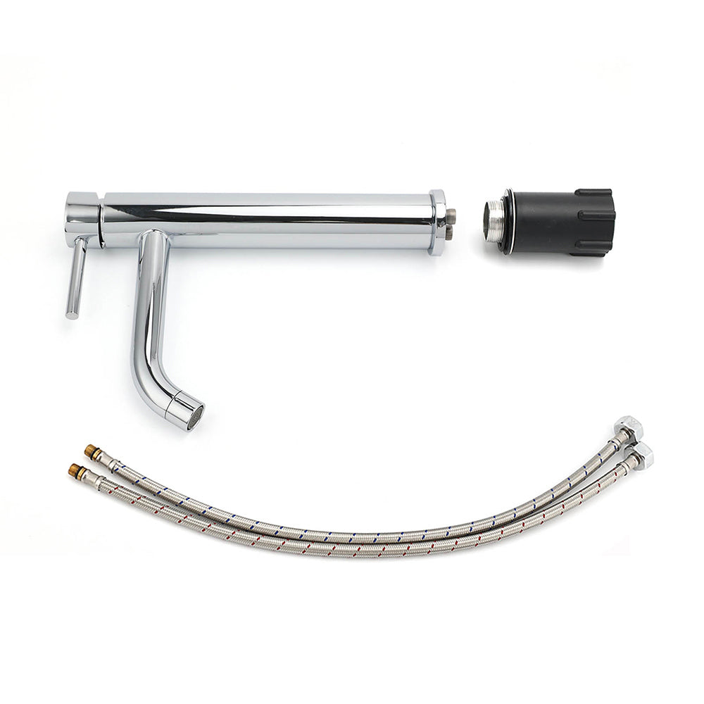 WELS Chrome Tall Basin Kitchen Laundry Mixer Vanity Sink Faucet Tap Curve Outlet V1233-KRD104CR