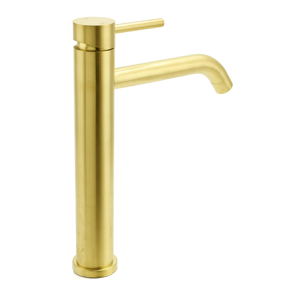 WELS Brushed Gold Tall Kitchen Laundry Basin Mixer Vanity Sink Faucet Tap Bath V1233-KRD104G