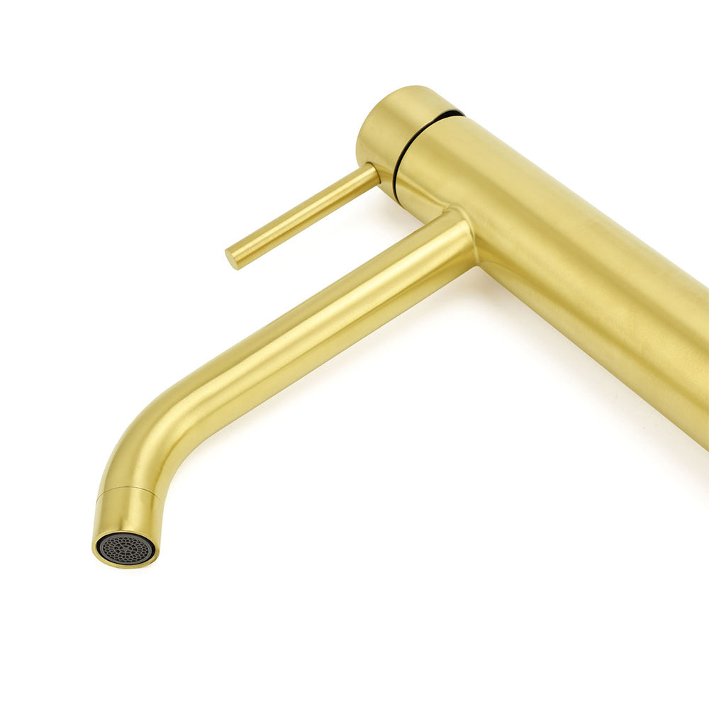 WELS Brushed Gold Tall Kitchen Laundry Basin Mixer Vanity Sink Faucet Tap Bath V1233-KRD104G