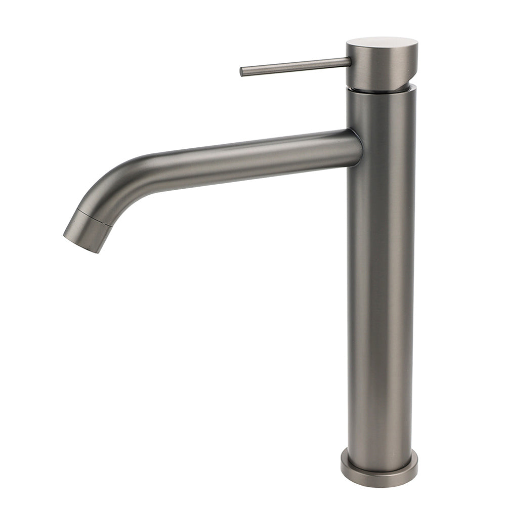 WELS Gunmtal Grey Tall Kitchen Laundry Basin Mixer Vanity Sink Faucet Tap Valve V1233-KRD104GM
