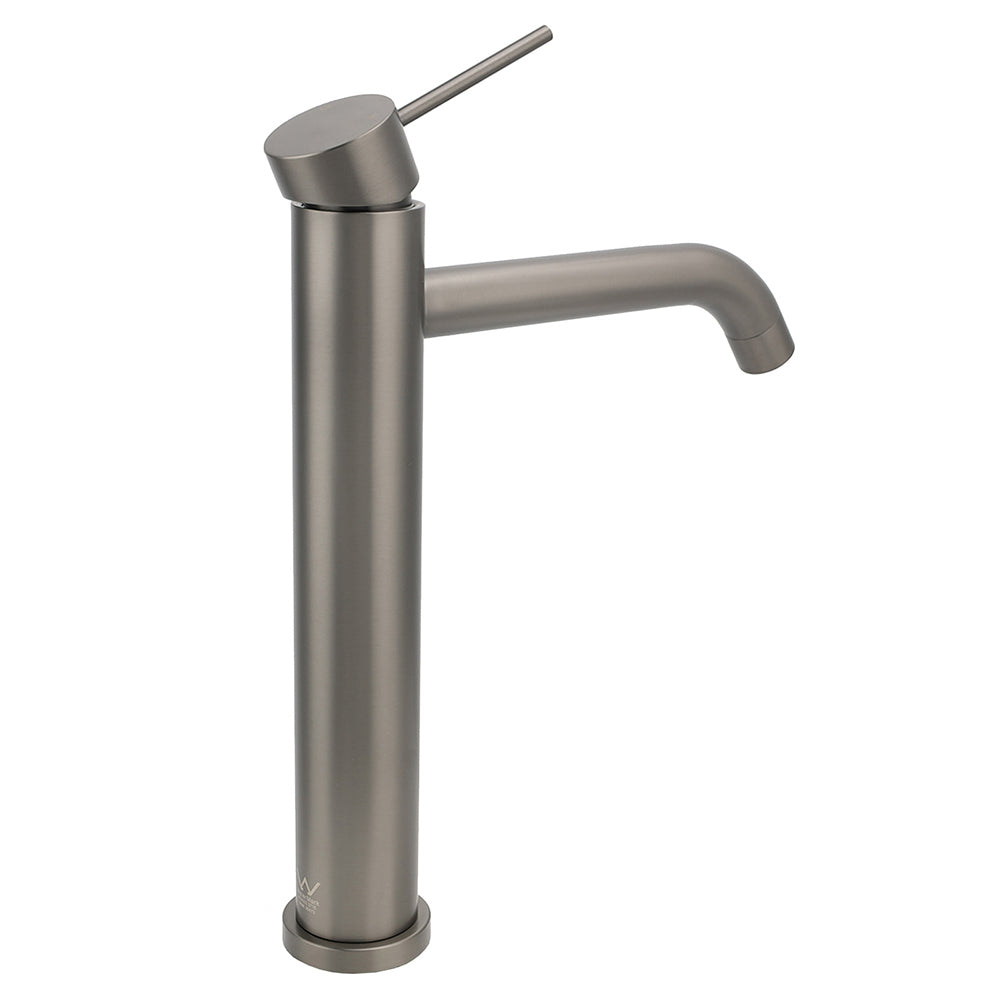 WELS Gunmtal Grey Tall Kitchen Laundry Basin Mixer Vanity Sink Faucet Tap Valve V1233-KRD104GM
