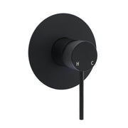 Matt Black Round Bath Concealed Shower Mixer Valve Hot Cold Water Tap Watermark V1233-KRD201B