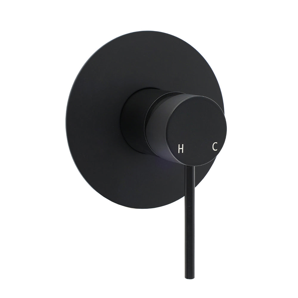 Matt Black Round Bath Concealed Shower Mixer Valve Hot Cold Water Tap Watermark V1233-KRD201B