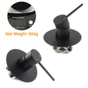 Matt Black Round Bath Concealed Shower Mixer Valve Hot Cold Water Tap Watermark V1233-KRD201B